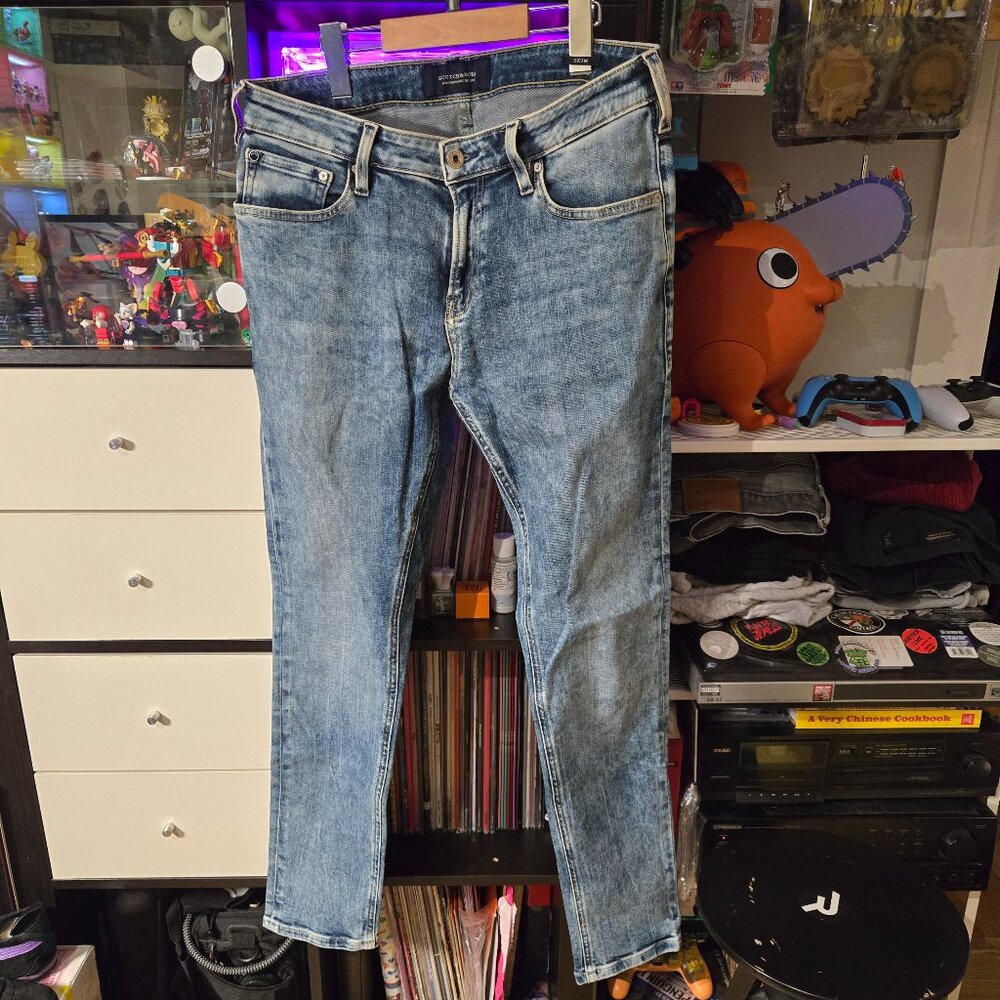 SCOTCH & SODA SKIM ACID WASH SKINNY JEANS US 31/32